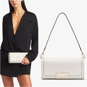 Like New JIMMY CHOO Diamond Mini Shoulder Latte Calf Leather Mini Shoulder Bag